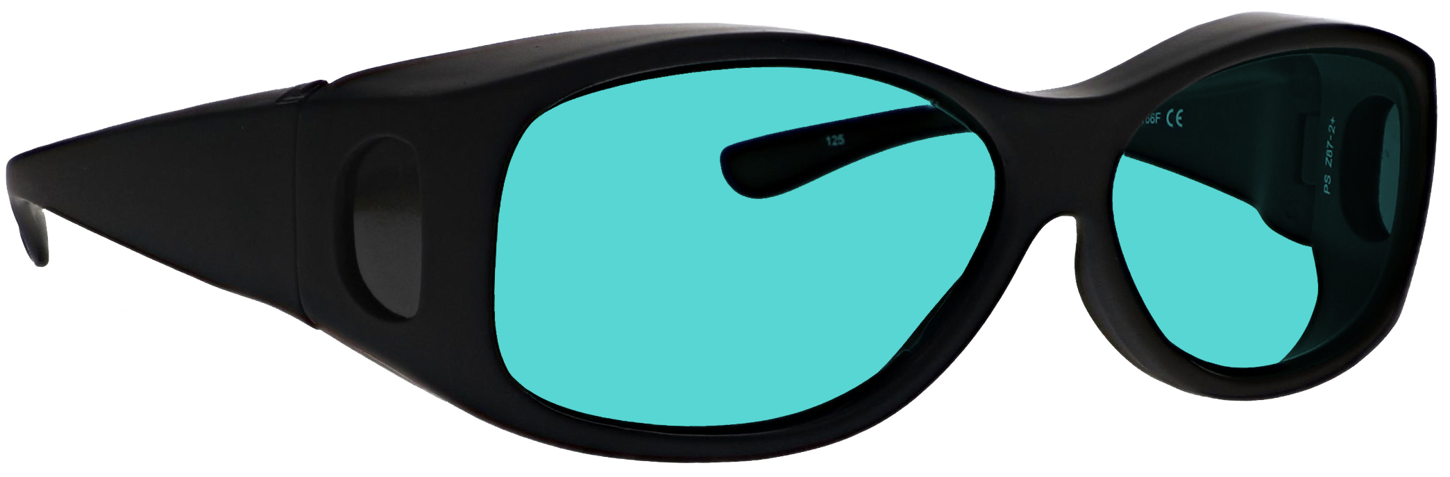 Phillips_Safety-17001-Matte_Black_with_Green-angleright-lenses_BG39+