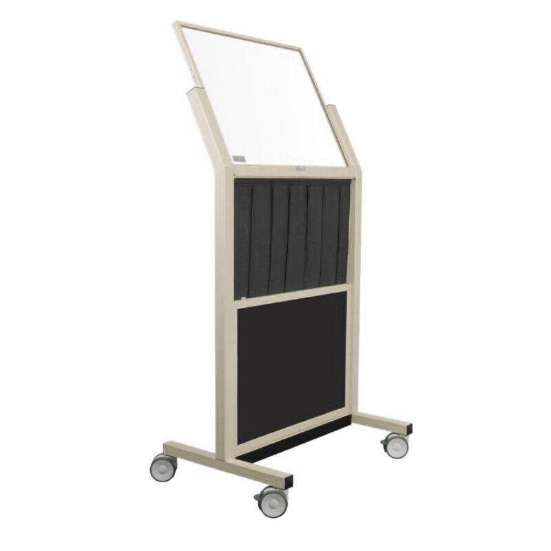 LB-2430-B-CUR_ Mobile lead barrier with curtain